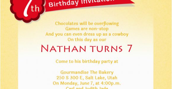 7 Year Old Birthday Invitation Wording Girls 7th Birthday Program Just B Cause