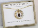 70 Birthday Gifts for Him 70th Birthday Gift for Women Garnet Necklace for January