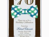 70 Birthday Invites Bowtie 70th Birthday Invitations Paperstyle
