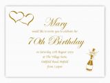 70th Birthday Invitations Wording Samples 70th Birthday Party Invitations Wording Drevio