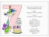 7th Birthday Invitation Message 10 Best Images Of 7th Birthday Party Invitations 7th