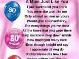 80th Birthday Cards for Mom Fridge Magnet Personalised Mum Poem 80th Birthday