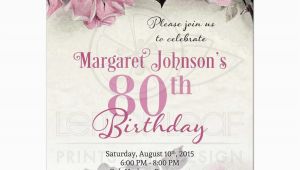 80th Birthday Invitation Templates Free Printable 80th Birthday Party Invitations Party Invitations Templates