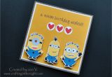 Action Birthday Cards Crafting In the Night Minion Birthday Card Action Wobbles