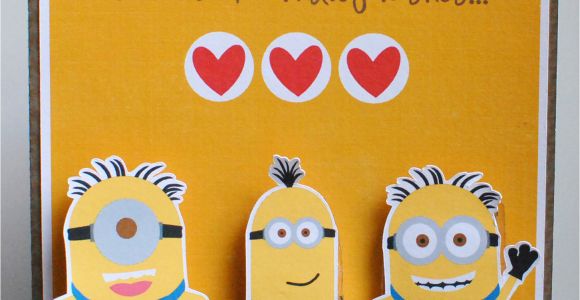 Action Birthday Cards Crafting In the Night Minion Birthday Card Action Wobbles