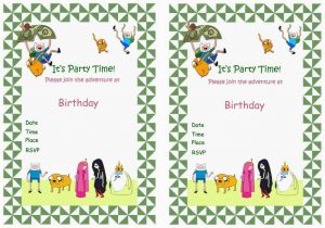 Adventure Time Birthday Invitations Adventure Time Birthday Invitations Birthday Printable