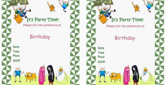 Adventure Time Birthday Invitations Adventure Time Birthday Invitations Birthday Printable