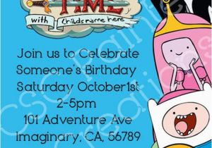 Adventure Time Birthday Invitations Adventure Time Birthday Invitations