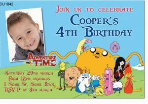 Adventure Time Birthday Invitations Cu1042 Adventure Time Birthday Invitation Boys themed