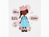 African American Birthday Cards for Sister Princess Big Sister African American Greeting Card Zazzle
