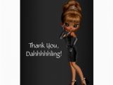 African American Diva Birthday Cards African American Princess Diva Thank You Cards Zazzle