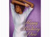 African American Diva Birthday Cards Diva African American Birthday Card 7×5 Inches High