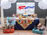 Airplane themed Birthday Party Decorations Kara 39 S Party Ideas Vintage Airplane Birthday Party Kara