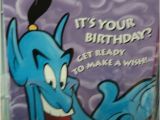 Aladdin Birthday Card Aladdin Genie Birthday Greeting Card Magnet V0218ggdj for Sale