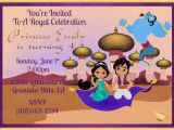 Aladdin Birthday Card Printable Princess Jasmine Aladdin Birthday Party Invitation