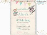 Alice In Wonderland Birthday Invites Alice In Wonderland 1st Birthday Invitation Alice In
