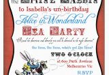 Alice In Wonderland Birthday Invites Alice In Wonderland Invitation