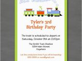 All Aboard Birthday Invitation All Aboard Train Birthday Party Invitation