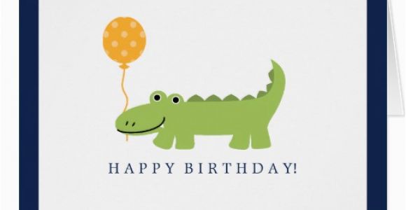 Alligator Birthday Card Cute Alligator Birthday Card Zazzle