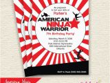 American Ninja Warrior Birthday Invitations American Ninja Warrior Invitation 2 by Shopcelebrationlane