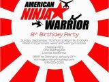 American Ninja Warrior Birthday Invitations American Ninja Warrior Party Ninja Warrior Invite