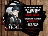 Anime Birthday Invitations Novel Concept Designs tokyo Ghoul Anime Birthday