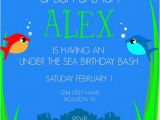 Aquarium Birthday Party Invitations Under the Sea Birthday Invitation Aquarium theme Birthday