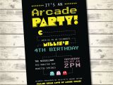 Arcade Birthday Invitations Arcade Birthday Party Invitation Pacman by Carlisleconcepts