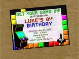 Arcade Birthday Party Invitations Arcade Birthday Party Invitation Invite Video Game Digital