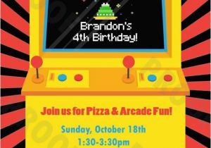 Arcade Birthday Party Invitations Arcade Game Personalized Kids Party Invitation Printable