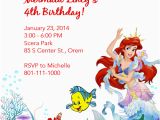 Ariel Birthday Invitations Printable Little Mermaid Ariel and Friends Birthday Invitation
