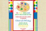 Arts and Crafts Birthday Party Invitations Arts and Crafts Birthday Party Invitation Art Party by