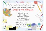 Arts and Crafts Birthday Party Invitations Arts and Crafts Birthday Party Invitations Arts and