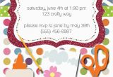 Arts and Crafts Birthday Party Invitations Party Box Design Arts and Crafts Birthday Party