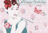 Audrey Hepburn Birthday Card This is Pretty Simply Darling Audrey with Corsage