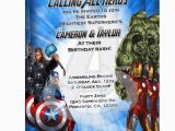 Avengers Birthday Invitations Custom Personalized Avengers Birthday Invitations