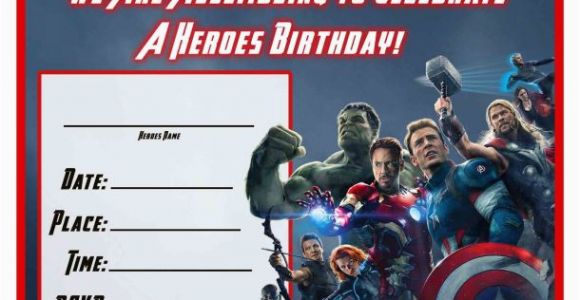 Avengers Birthday Invites Free Avengers Age Of Ultron Printable Party Decoration