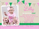 Baby Girl First Birthday Party Invitations 1st Birthday Invitations Girl Free Template Baby Girl 39 S