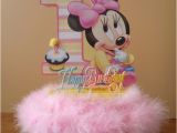 Baby Minnie Mouse 1st Birthday Decorations Baby Minnie Mouse Cake topper 1st First Birthday Party Table