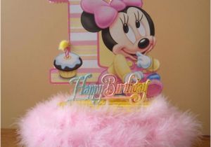 Baby Minnie Mouse 1st Birthday Decorations Baby Minnie Mouse Cake topper 1st First Birthday Party Table