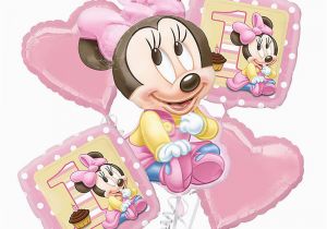 Baby Minnie Mouse 1st Birthday Decorations Disney Baby Minnie Mouse 1st Birthday Balloon Bouquet