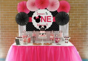 Baby Minnie Mouse 1st Birthday Decorations Minnie Mouse First Birthday Party Little Wish Parties