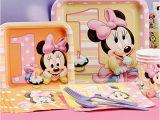 Baby Minnie Mouse 1st Birthday Decorations Minnie Mouse First Birthday Partyware Disney Baby