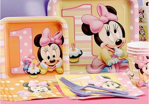 Baby Minnie Mouse 1st Birthday Decorations Minnie Mouse First Birthday Partyware Disney Baby