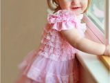Babys First Birthday Dresses Pink Lace Dress Headband Set toddler Dress Baby Dress