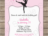 Ballerina Birthday Invites Ballerina Party Invitations Template Birthday Party