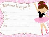 Ballerina Birthday Invites Printable Free Diy Ballerina Party Invitations Party