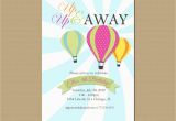 Balloon themed Birthday Party Invitations Hot Air Balloon Birthday Invitations Oxsvitation Com