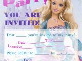 Barbie Birthday Invitation Card Free Printable Barbie Birthday Invitations Template Best Template