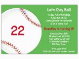 Baseball Birthday Invitation Wording Play Ball Baseball Birthday Invitations Paperstyle